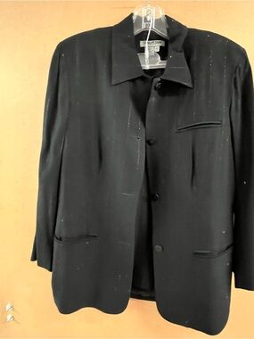 Black Ladies Skirt Suit - Classic Button Front